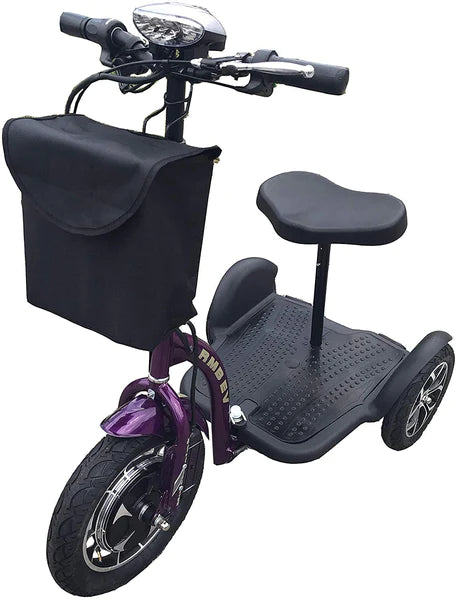Purple RMB Multi Point QR 3-Wheel Electric Scooter