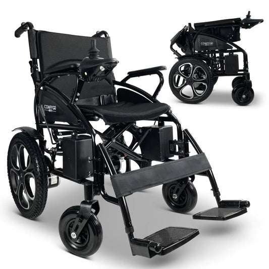 Black 6011 Electric Wheelchair Lightweight Folding