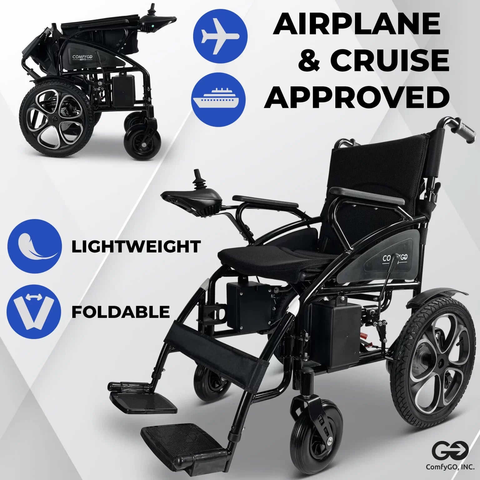 6011 Electric Wheelchair Lightweight Folding