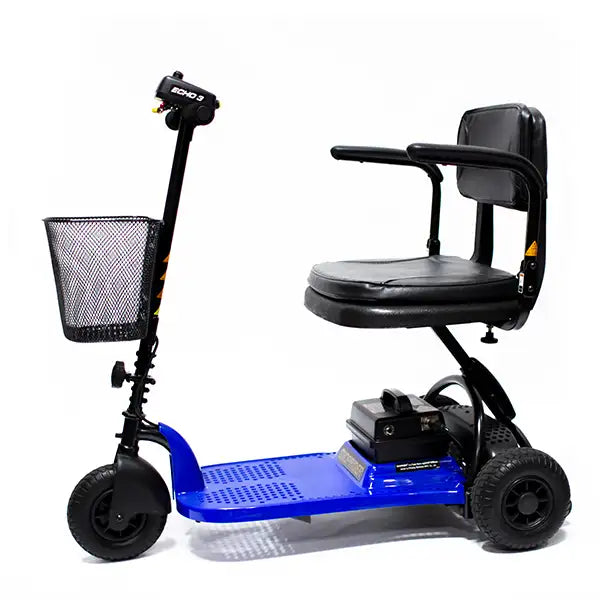 Blue Shoprider® Echo 3 Wheel Mobility Scooter | Lightweight