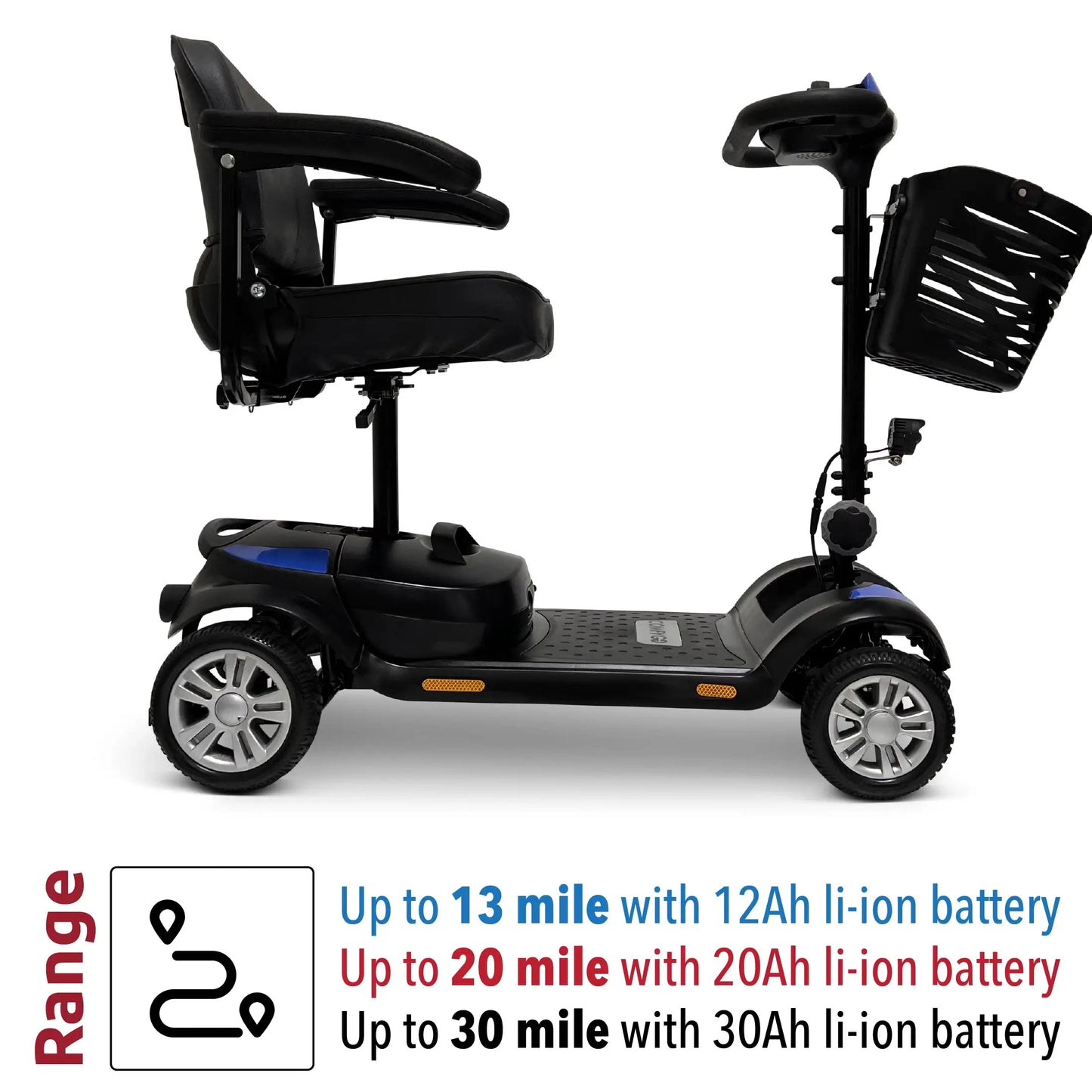 ComfyGo Z-4 Powered Electric Mobility Scooter with a Lightweight & 5 Part Detachable Frame