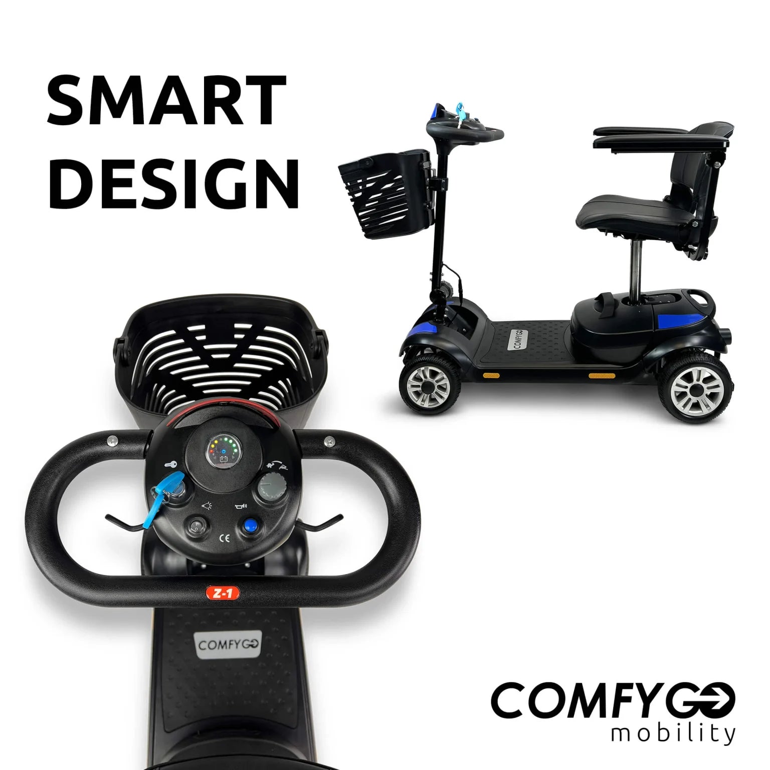 Z-1 ComfyGo Powered Electric Mobility Scooter | Portable | Lightweight