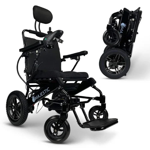Black Frame | Standard Cushion & Backrest Majestic IQ-8000 ComfyGo Remote Control Electric Wheelchair With Recline