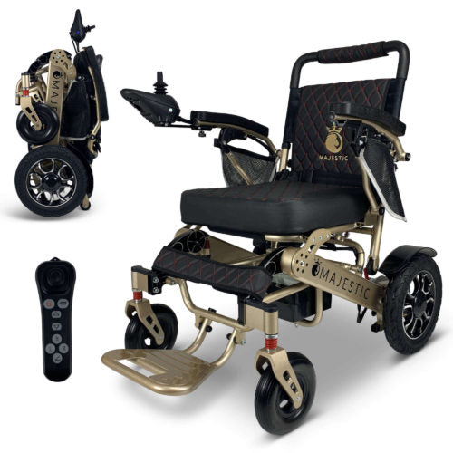 Bronze Frame | Black Cushion & Backrest  MAJESTIC IQ-7000 Remote Controlled Electric Wheelchair 