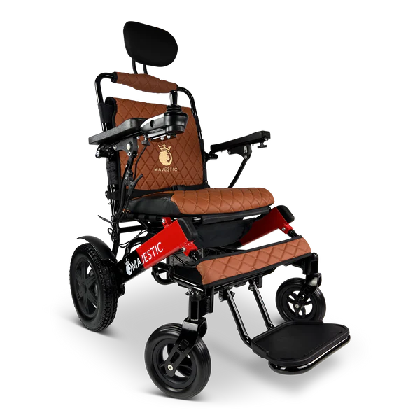 Black & Red Frame | Taba Cushion & Backrest Majestic IQ-9000 ComfyGo Long Range Electric Wheelchair With Recline 