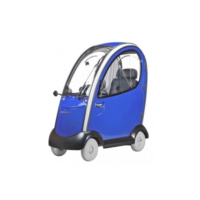 Blue Shoprider® Flagship Cabin 4-Wheel Enclosed Mobility Scooter
