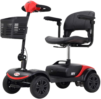 Red Metro Mobility M1 Lite 4-Wheel Mobility Scooter
