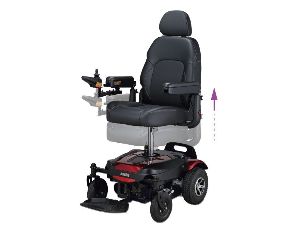 Merits Health Dualer P312A Power Wheelchair with Power Elevating Seat