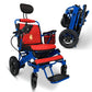 Blue Frame | Red Cushion & Backrest Majestic IQ-8000 ComfyGo Remote Control Electric Wheelchair With Recline