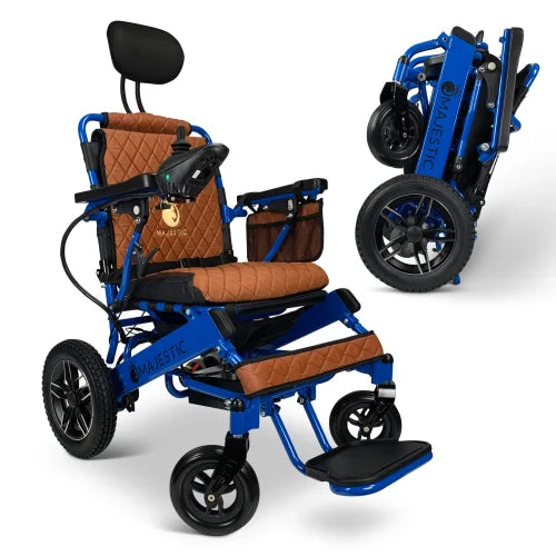 Blue Frame | Taba Cushion & Backrest Majestic IQ-8000 ComfyGo Remote Control Electric Wheelchair With Recline