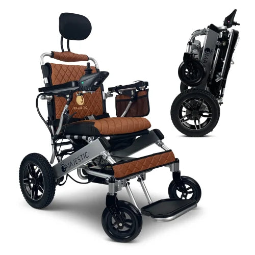 Silver Frame | Taba Cushion & Backrest Majestic IQ-8000 ComfyGo Remote Control Electric Wheelchair With Recline